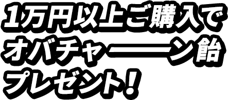 1万円以上ご購入でオバチャーン飴プレゼント!