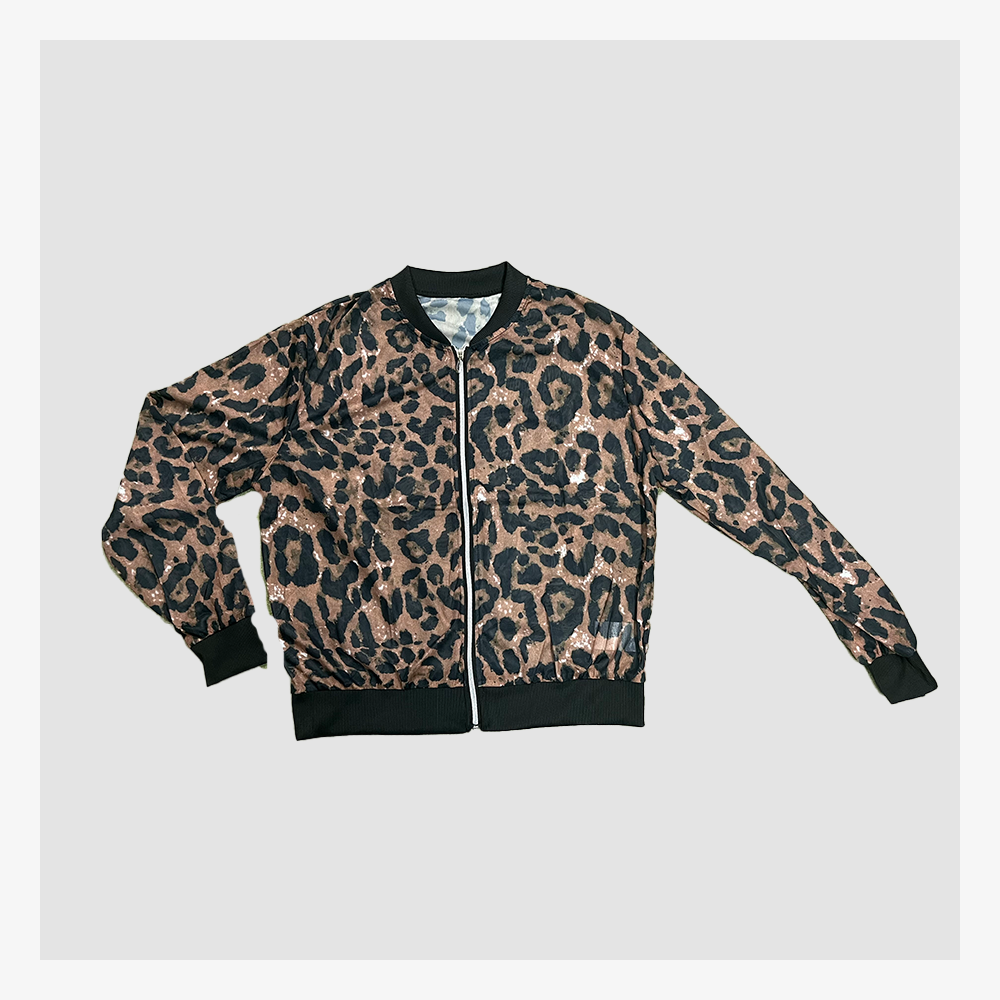 ヒョウ柄】総柄MA-1（ブラウン） – なにわ小町公式オンラインショップ