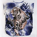 【トラ】水彩画Tシャツ（スタッズ付き）